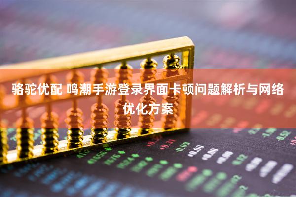 骆驼优配 鸣潮手游登录界面卡顿问题解析与网络优化方案