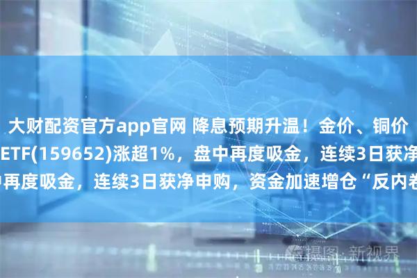 大财配资官方app官网 降息预期升温！金价、铜价将如何演绎？有色50ETF(159652)涨超1%，盘中再度吸金，连续3日获净申购，资金加速增仓“反内卷先锋”！